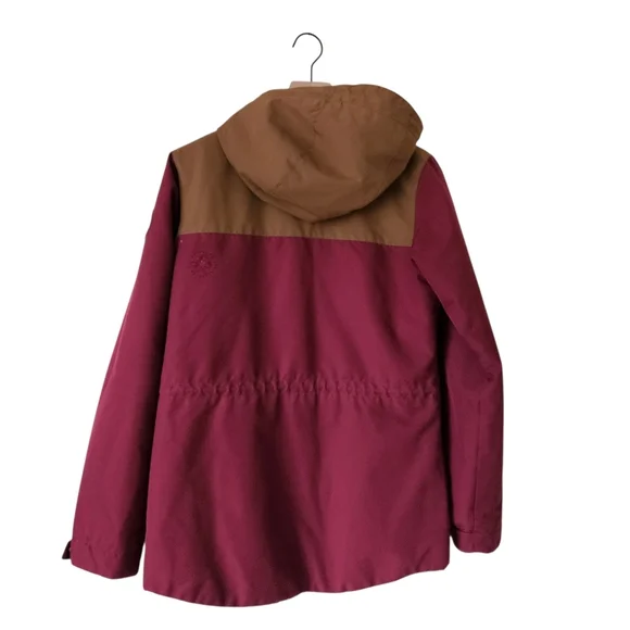 Picture Organic Clothing Burgundy Tan Kate Plaid Lined Ski Coat